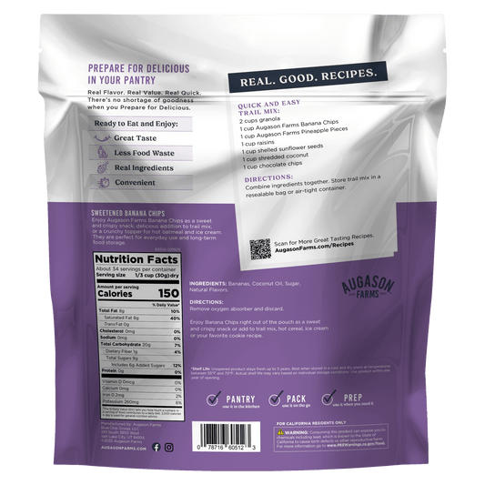 Banana Chips Family Size Pouch, 34 Servings