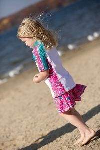 Girls 2 - 4 Short Sleeve Rashguard Set - BANZ® Carewear USA - Little Red General Store