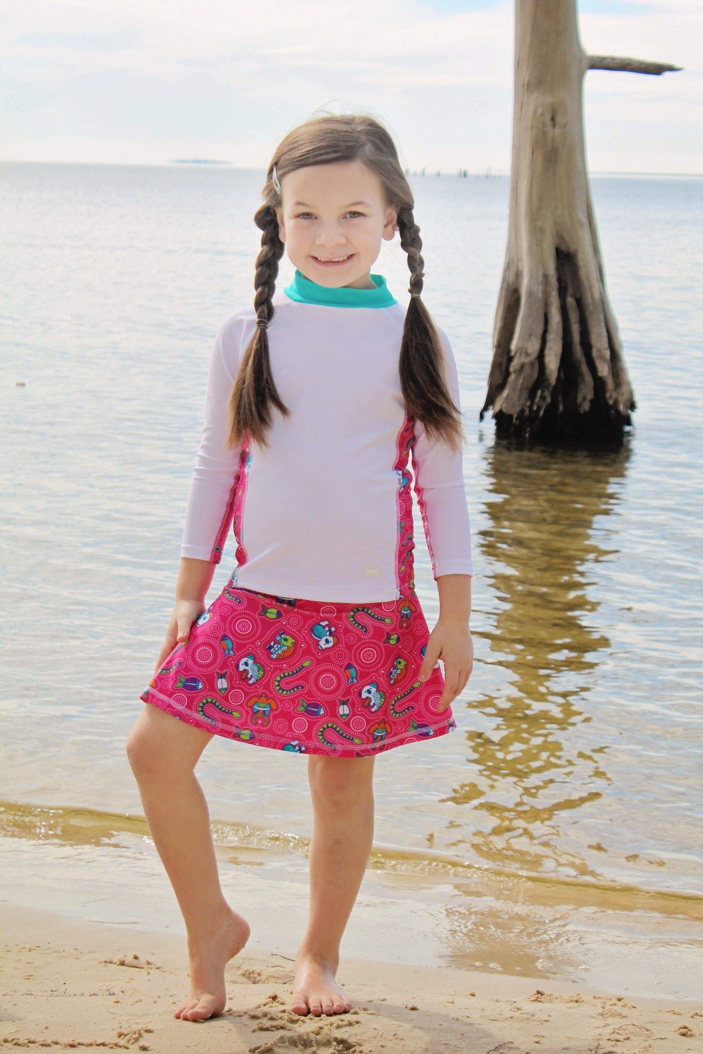 Girls 2 Long Sleeve Rashguard Set - BANZ® Carewear USA - Little Red General Store