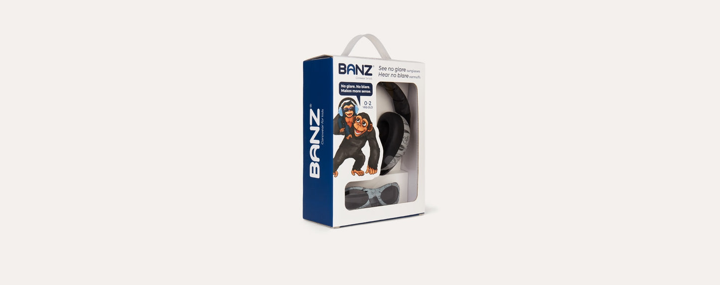 Baby Hearing Protection Earmuffs & Wrap Around Sunglasses Combo Set