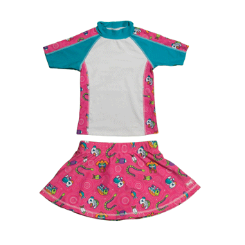 Girls 2-4  Short Sleeve Rashguard Set