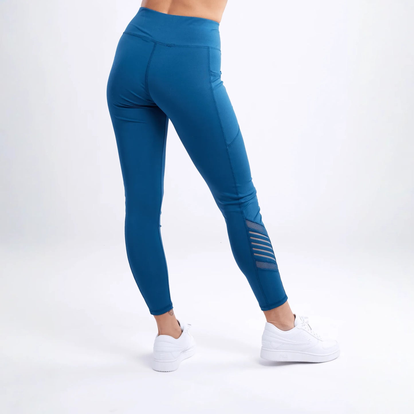 JupiterGear High-Waisted Pilates Leggings with Side Pockets & Mesh Panels