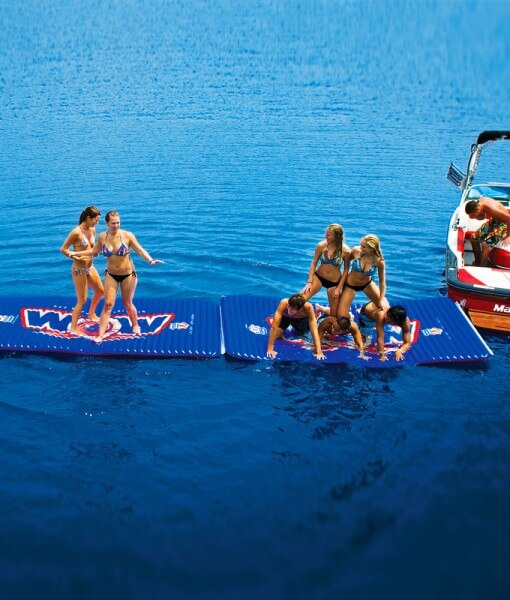 WOW Sports Floating Pool and Lake Water Walkway and Lounge - Red (12-2040)