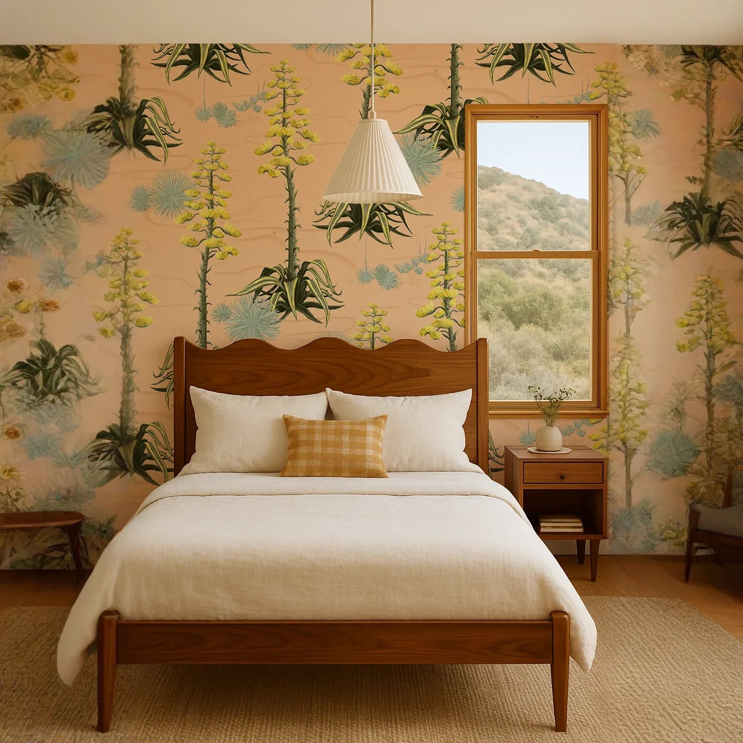 Agave Valley Wallpaper, peach