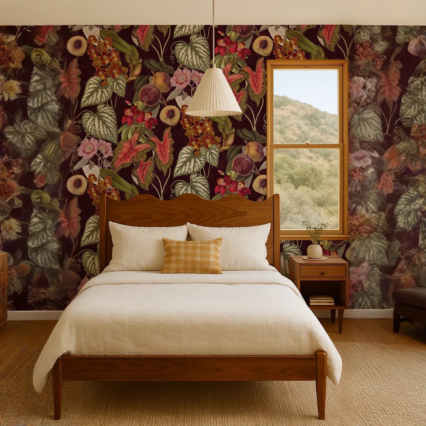 Cali Tropicale Wallpaper, eggplant