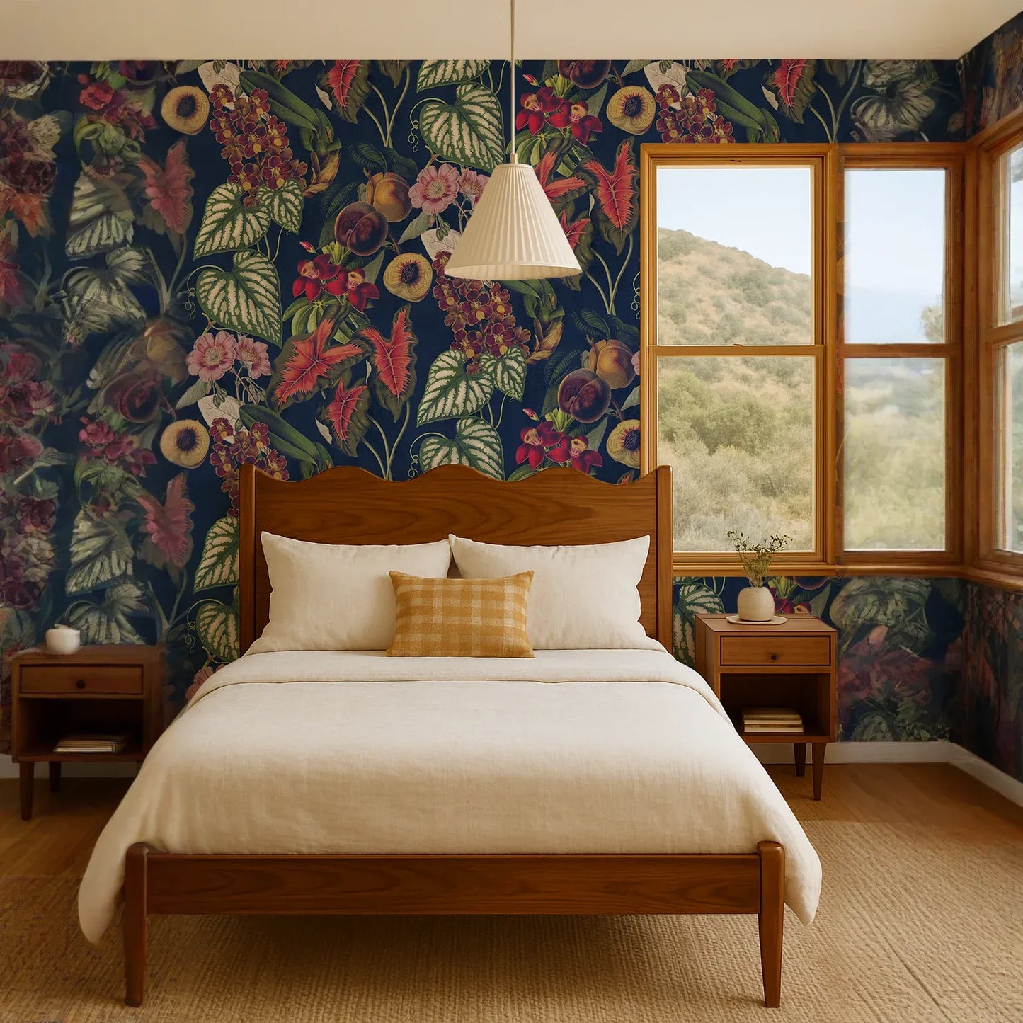 Cali Tropicale Wallpaper, navy