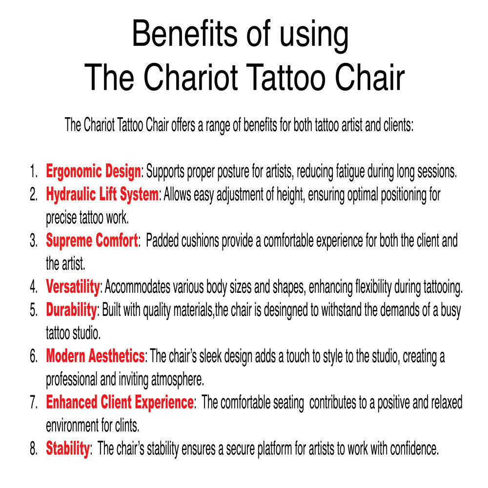 Tattoo chair and armrest combo