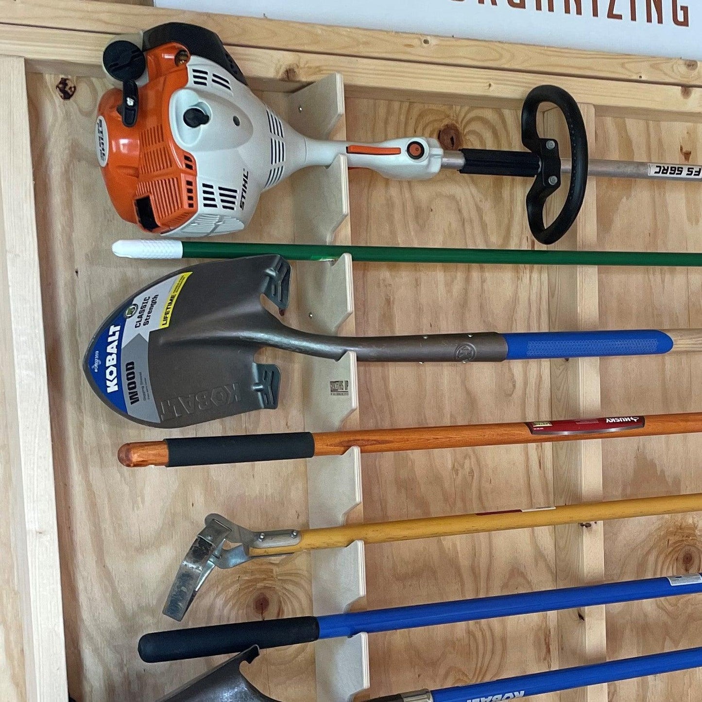 Garden Tool Organizer – Yard Tool Rack for Shed Storage