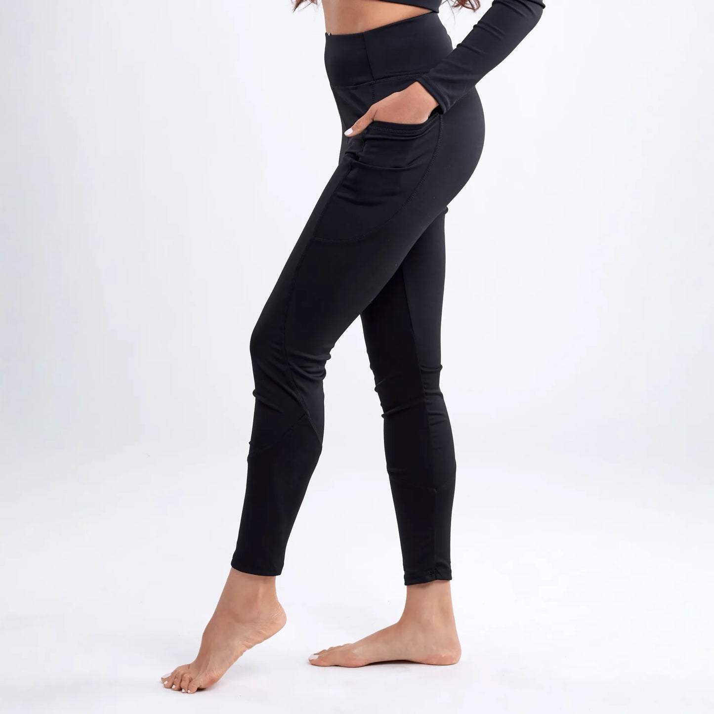 JupiterGear High-Waisted Classic Gym Leggings with Side Pockets