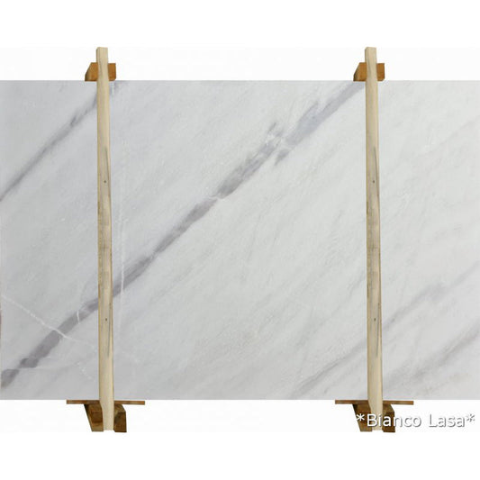 Bianco Lasa White Bookmatching Marble Slabs Polished - Full Truckload