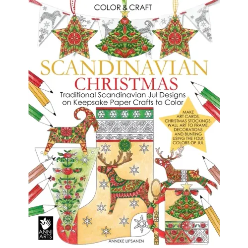 Scandinavian Christmas: Traditional Scandinavian Jul Designs on Keepsake Paper Crafts to Color