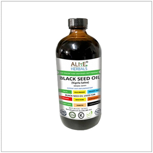 Cold Pressed Black Seed Oil- 8 oz (Glass Bottle)