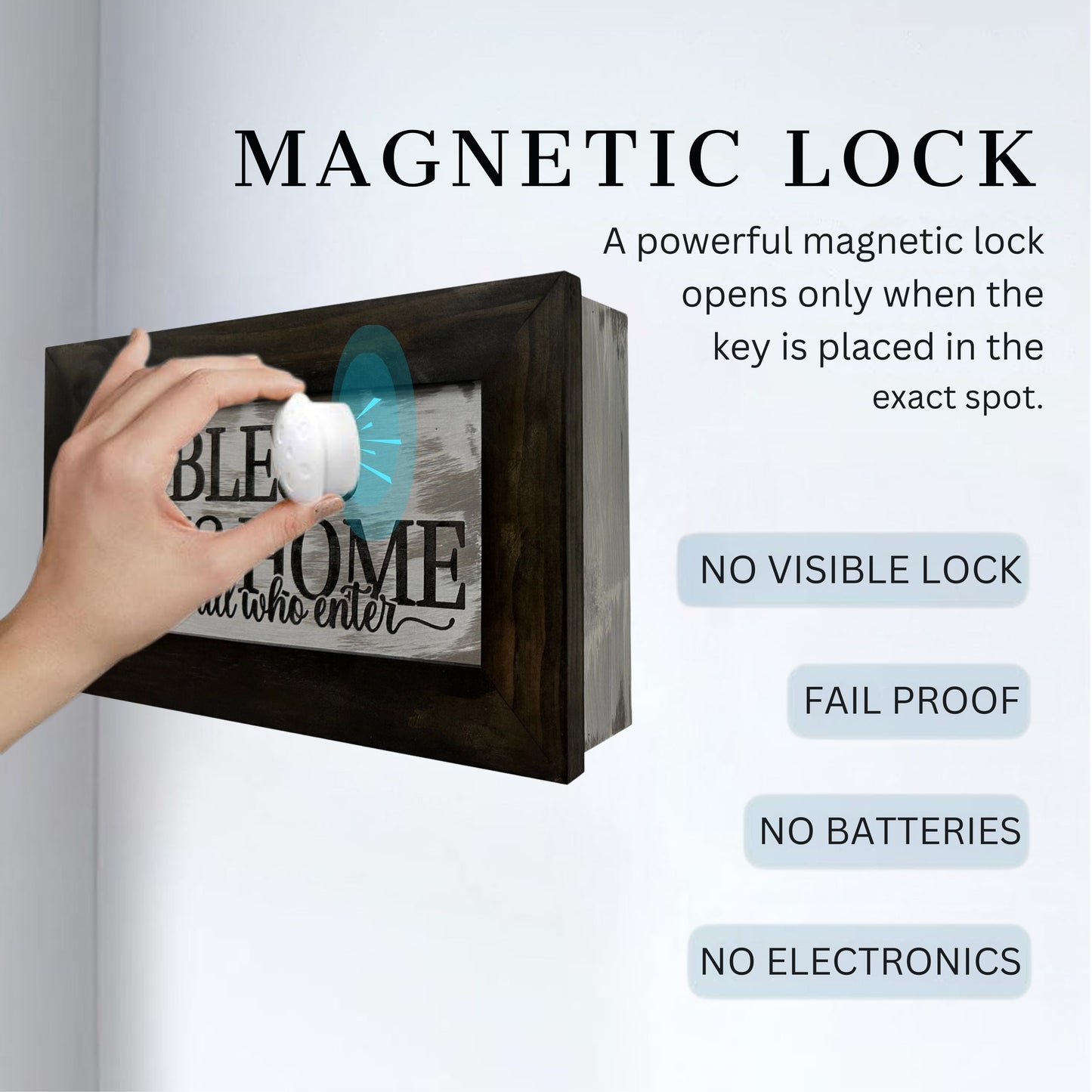 Bless This Home And All Who Enter Decorative Wall-Mounted Secure Gun Cabinet