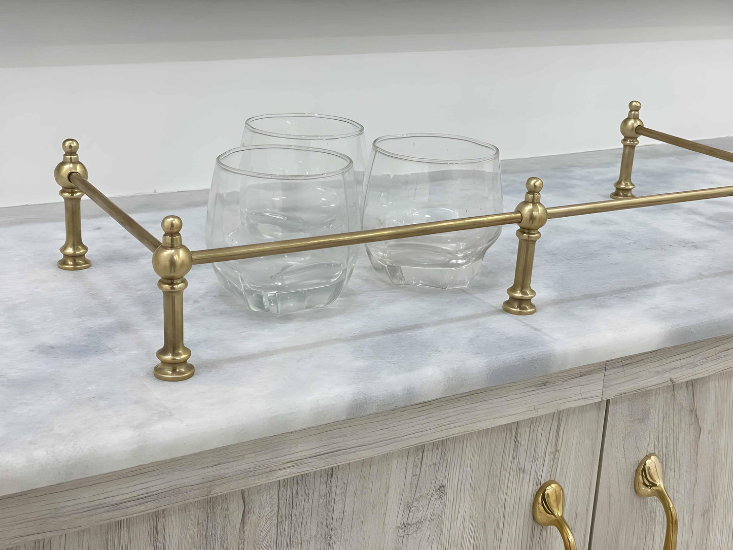 Victorian Brass Gallery Rail - Antique Brass