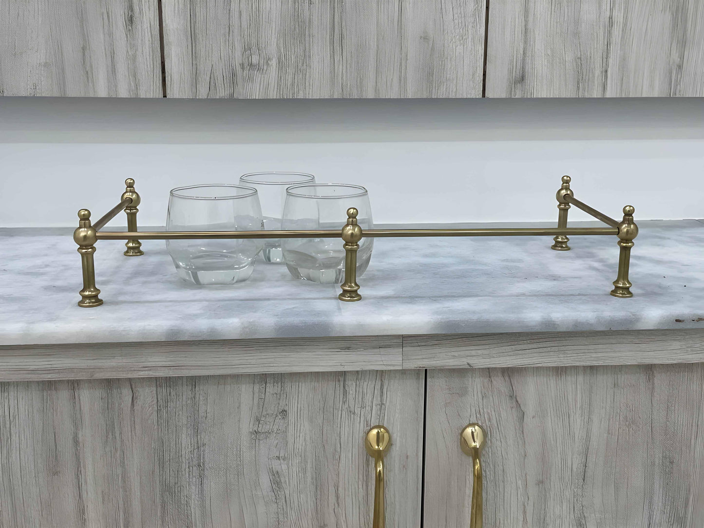 Victorian Brass Gallery Rail - Antique Brass