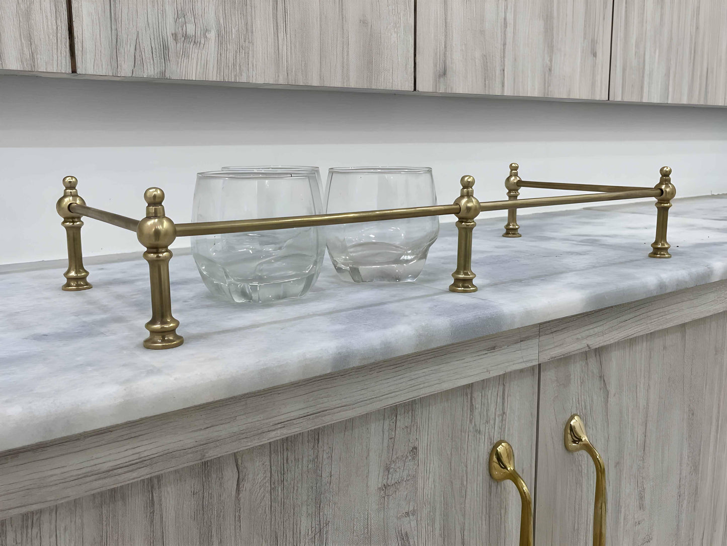 Victorian Brass Gallery Rail - Antique Brass