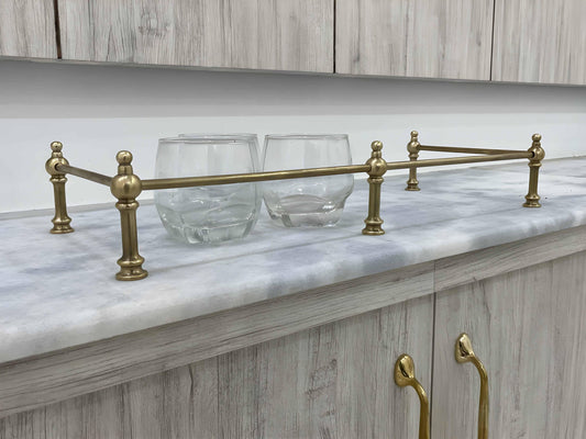 Victorian Brass Gallery Rail - Antique Brass