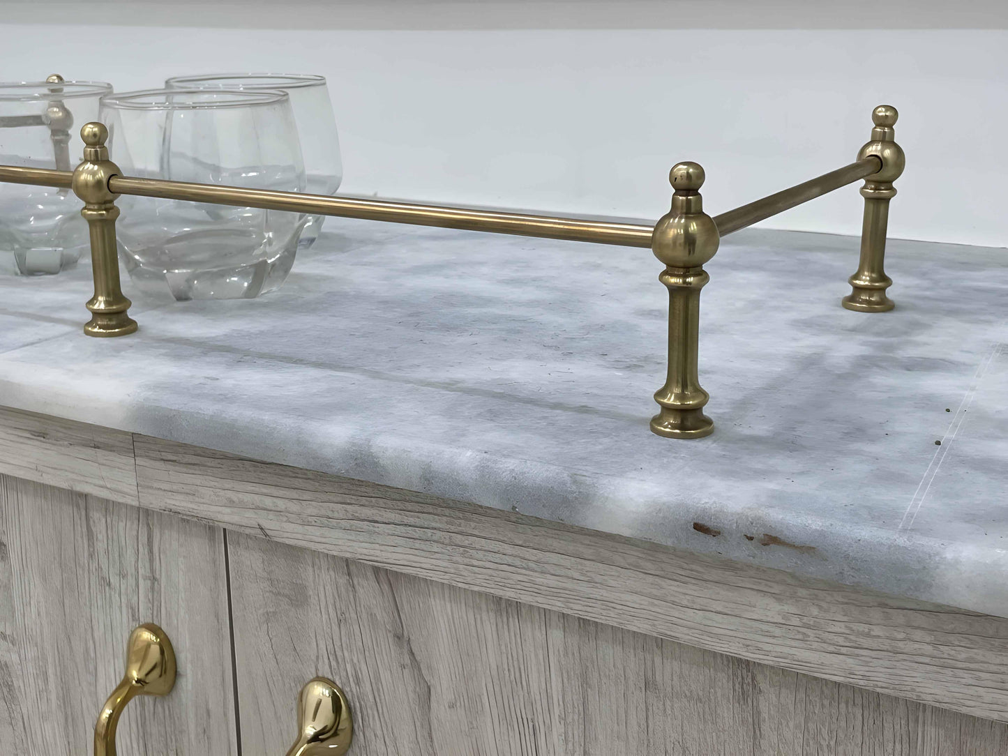 Victorian Brass Gallery Rail - Antique Brass