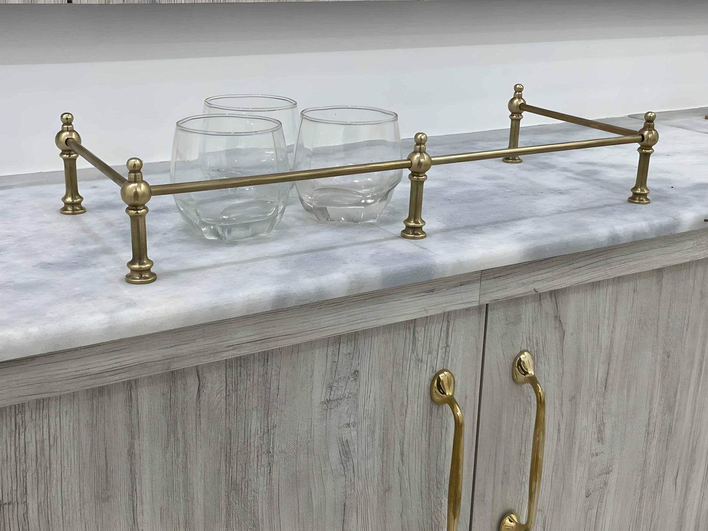 Victorian Brass Gallery Rail - Antique Brass