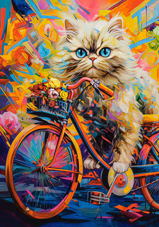 500 Piece Jigsaw Puzzle, Kitten's Floral Ride, Animal puzzle, Kitten, Adult Puzzle, Castorland B - 54015 - Bridge Toys - Premium Jigsaw Puzzles - Little Red General Store