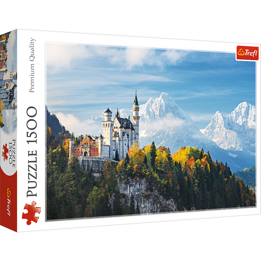 1500 Piece Jigsaw Puzzles, Bavarian Alps, Landscape Puzzle of Germany and Neuschwanstein Castle, Adult Puzzles, Trefl 26133 - Bridge Toys - Premium Jigsaw Puzzles - Little Red General Store