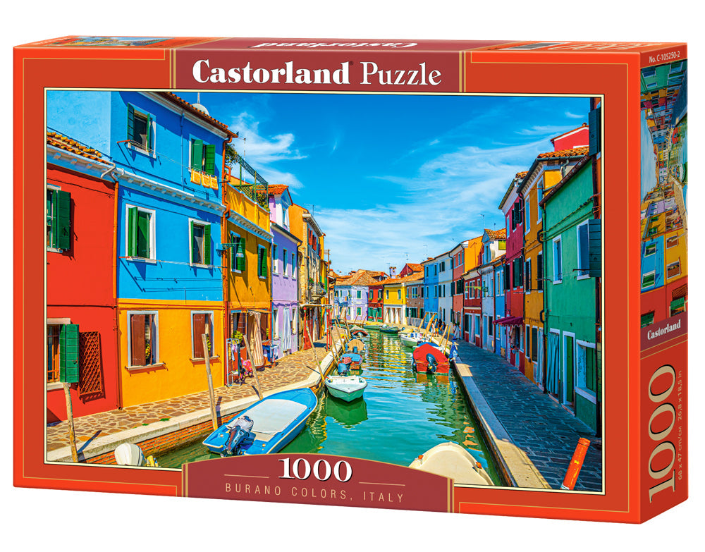 1000 Piece Jigsaw Puzzle, Burano Colors, Italy, Venice, Adult Puzzle, Castorland C - 105250 - 2 - Bridge Toys - Premium Jigsaw Puzzles - Little Red General Store