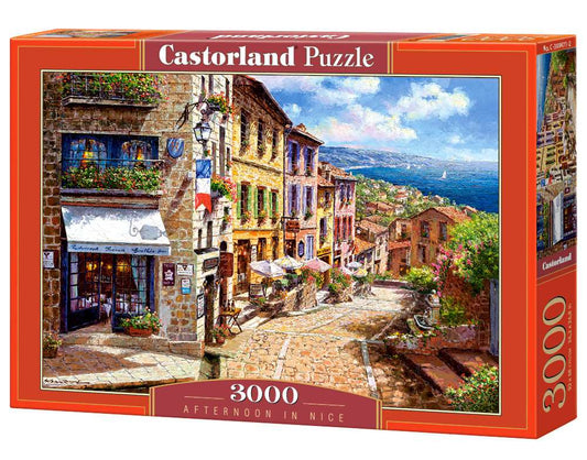 3000 Piece Jigsaw Puzzle, Afternoon in Nice, Puzzle of France, Mediterranean view, Adult Puzzles, Castorland C - 300471 - 2 - Bridge Toys - Premium Jigsaw Puzzles - Little Red General Store