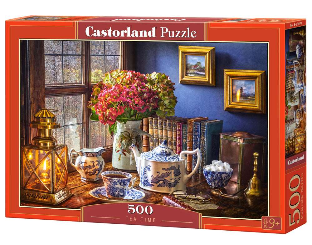 500 Piece Jigsaw Puzzle, Tea Time, Classic interior, old fashioned furniture, oil lamp, beautiful vase, Adult Puzzles, Castorland B - 53070 - Bridge Toys - Premium Jigsaw Puzzles - Little Red General Store