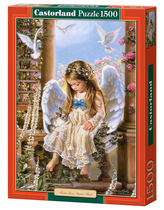 1500 Piece Jigsaw Puzzle, Tender Love, Sandra Kuck, Angel, Adult Puzzles, Castorland C - 151165 - 2 - Bridge Toys - Premium Jigsaw Puzzles - Little Red General Store