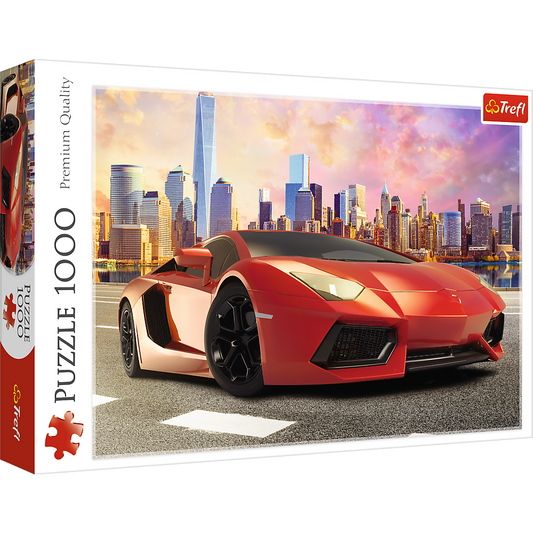 1000 Piece Jigsaw Puzzles - Sunset ride, fast car, Moto puzzle, Adult Puzzle, Trefl 10601 - Bridge Toys - Premium Jigsaw Puzzles - Little Red General Store