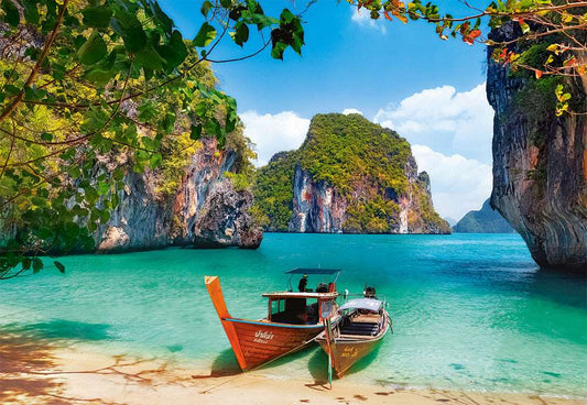 1000 Piece Jigsaw Puzzle, Ko Phi Phi Le, Thailand, Asia, Holiday puzzle, touristic place, beach, ocean puzzle, Adult Puzzle, Castorland C - 104154 - 2 - Bridge Toys - Premium Jigsaw Puzzles - Little Red General Store