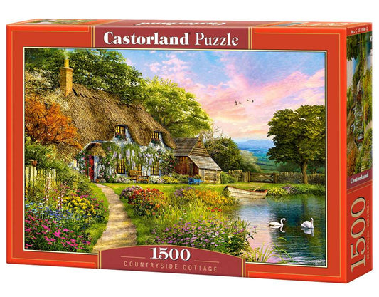 1500 Piece Jigsaw Puzzle, Countryside Cottage, Idyllic puzzle, Nostalgic view, Castorland C - 151998 - 2 - Bridge Toys - Premium Jigsaw Puzzles - Little Red General Store