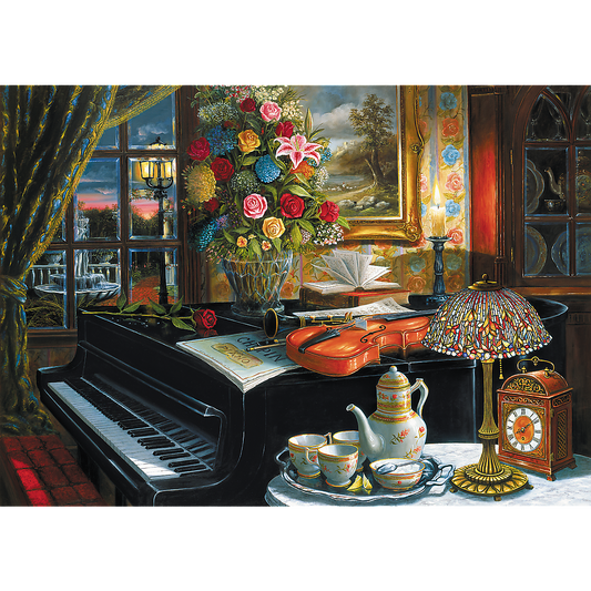 2000 Piece Jigsaw Puzzle, Sounds of Music, Instruments and Piano Puzzle, Adult Puzzles, Trefl 27112 - Bridge Toys - Premium Jigsaw Puzzles - Little Red General Store