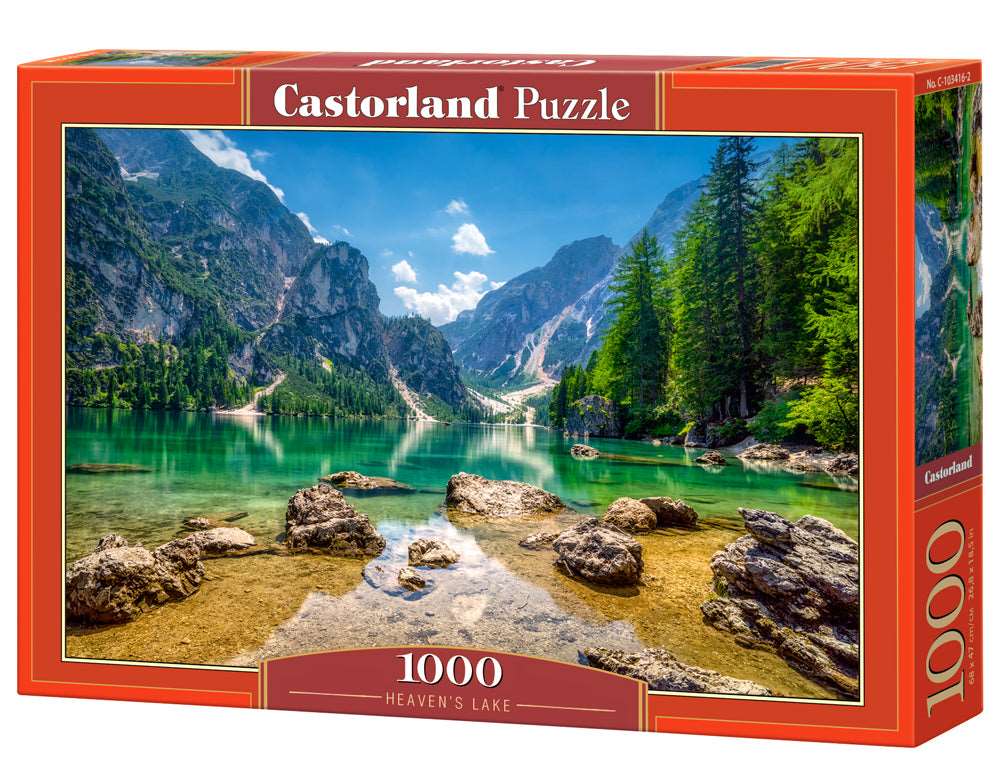 1000 Piece Jigsaw Puzzle, Heaven's Lake, Pragser Wildsee in the Dolomites, Italy, Adult Puzzle, Castorland C - 103416 - 2 - Bridge Toys - Premium Jigsaw Puzzles - Little Red General Store