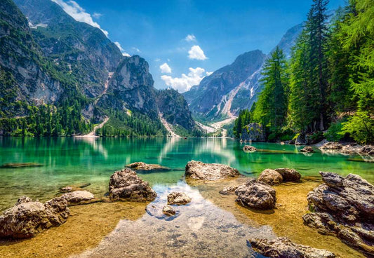 1000 Piece Jigsaw Puzzle, Heaven's Lake, Pragser Wildsee in the Dolomites, Italy, Adult Puzzle, Castorland C - 103416 - 2 - Bridge Toys - Premium Jigsaw Puzzles - Little Red General Store