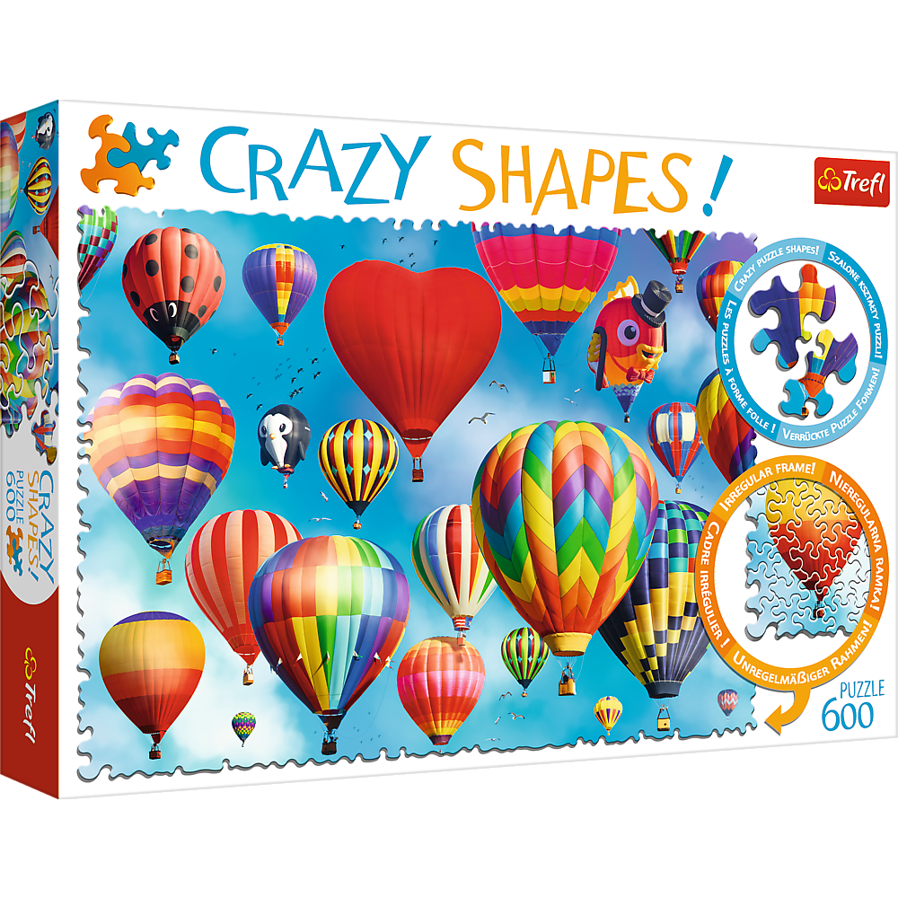 Crazy Shape 600 Piece Jigsaw Puzzles, Colorful balloons, Adult Puzzles, Trefl 11112 - Bridge Toys - Premium Jigsaw Puzzles - Little Red General Store