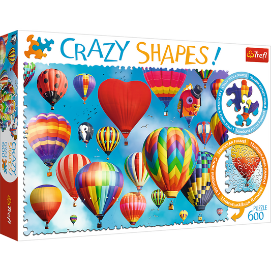 Crazy Shape 600 Piece Jigsaw Puzzles, Colorful balloons, Adult Puzzles, Trefl 11112 - Bridge Toys - Premium Jigsaw Puzzles - Little Red General Store