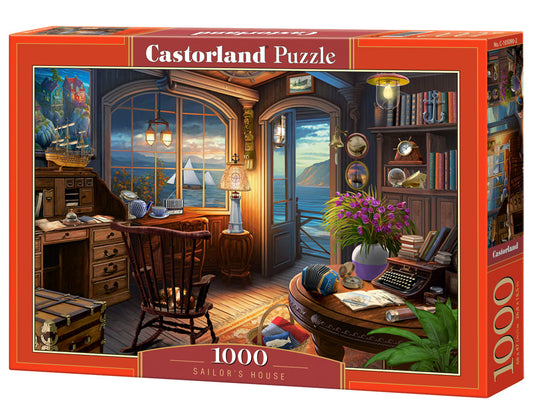 1000 Piece Jigsaw Puzzle, Sailor's House, Romantic puzzles, Ocean view, Adult Puzzle, Castorland C - 105090 - 2 - Bridge Toys - Premium Jigsaw Puzzles - Little Red General Store