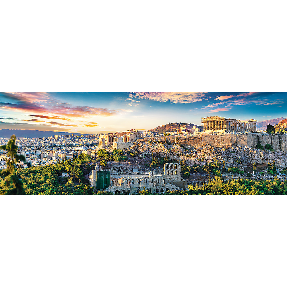 Panorama 500 Piece Jigsaw Puzzles, Acropolis, Athens Greece Puzzle, Parthenon Puzzle, Adult Puzzles, Trefl 29503 - Bridge Toys - Premium Jigsaw Puzzles - Little Red General Store