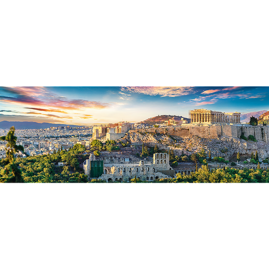 Panorama 500 Piece Jigsaw Puzzles, Acropolis, Athens Greece Puzzle, Parthenon Puzzle, Adult Puzzles, Trefl 29503 - Bridge Toys - Premium Jigsaw Puzzles - Little Red General Store