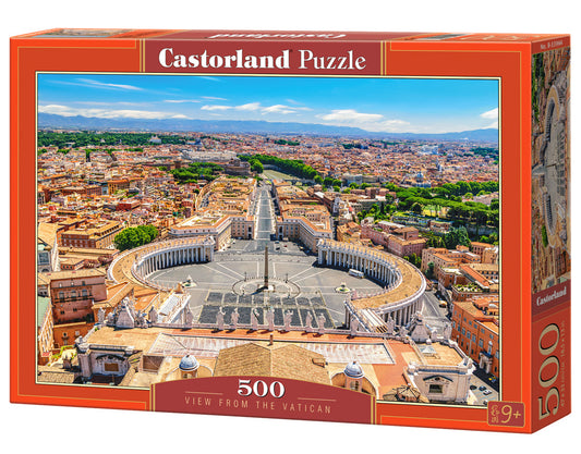 500 Piece Jigsaw Puzzle, View from the Vatican, Rome, Puzzle of Italy, St. Peter square, Tourist place, Adult Puzzle, Castorland B - 53964 - Bridge Toys - Premium Jigsaw Puzzles - Little Red General Store