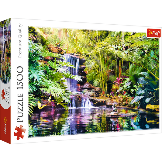1500 piece Jigsaw Puzzles - Oasis of Calm, Waterfall, relaxing and calming place, Adult Puzzles, Trefl 26187 - Bridge Toys - Premium Jigsaw Puzzles - Little Red General Store