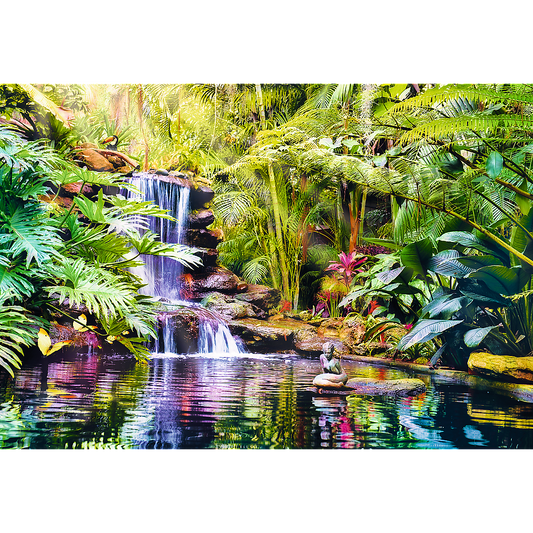 1500 piece Jigsaw Puzzles - Oasis of Calm, Waterfall, relaxing and calming place, Adult Puzzles, Trefl 26187 - Bridge Toys - Premium Jigsaw Puzzles - Little Red General Store