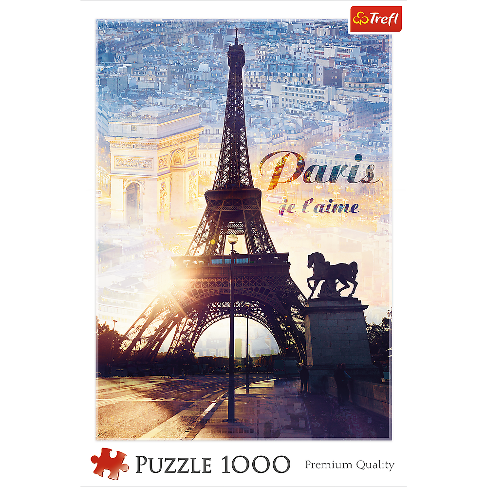 1000 Piece Jigsaw Puzzles, Paris at Dawn Puzzle, France, Puzzle of The Eiffel Tower, Arc De Triumph, Adult Puzzles, Trefl 10394 - Bridge Toys - Premium Jigsaw Puzzles - Little Red General Store