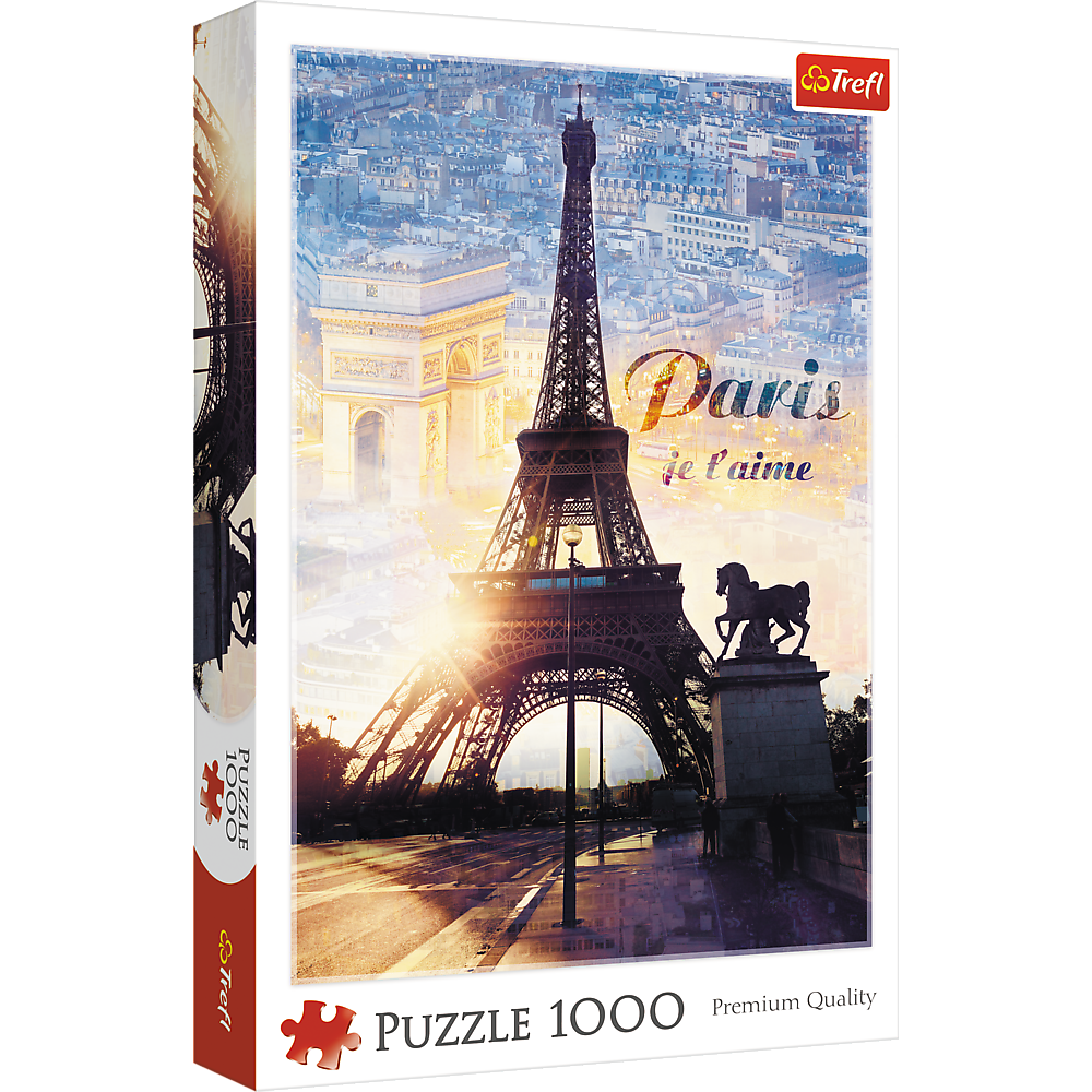1000 Piece Jigsaw Puzzles, Paris at Dawn Puzzle, France, Puzzle of The Eiffel Tower, Arc De Triumph, Adult Puzzles, Trefl 10394 - Bridge Toys - Premium Jigsaw Puzzles - Little Red General Store