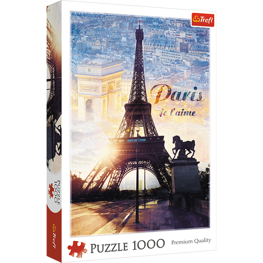 1000 Piece Jigsaw Puzzles, Paris at Dawn Puzzle, France, Puzzle of The Eiffel Tower, Arc De Triumph, Adult Puzzles, Trefl 10394 - Bridge Toys - Premium Jigsaw Puzzles - Little Red General Store