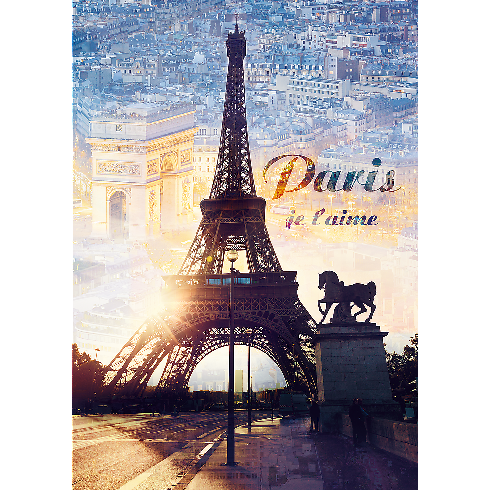 1000 Piece Jigsaw Puzzles, Paris at Dawn Puzzle, France, Puzzle of The Eiffel Tower, Arc De Triumph, Adult Puzzles, Trefl 10394 - Bridge Toys - Premium Jigsaw Puzzles - Little Red General Store