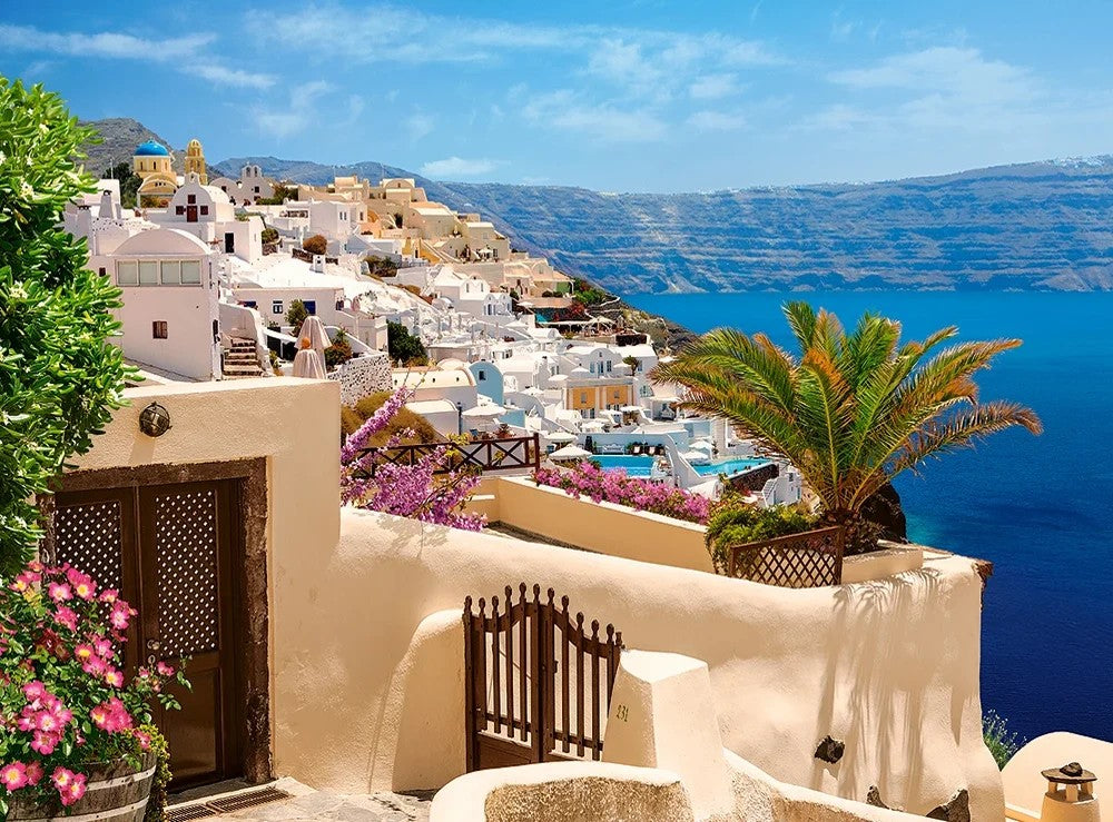 2000 Piece Jigsaw Puzzle, Santorini, Greece, Aegean Sea, Touristic place, Travel jigsaw puzzles, Holiday place, Mediterranean, Adult Puzzle, Castorland C - 200672 - 2 - Bridge Toys - Premium Jigsaw Puzzles - Little Red General Store