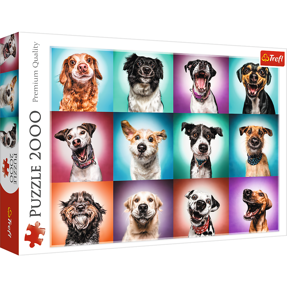 2000 piece Jigsaw Puzzles - Funny dog portraits II, Pets Puzzle, Adult Puzzles, Trefl 27119 - Bridge Toys - Premium Jigsaw Puzzles - Little Red General Store