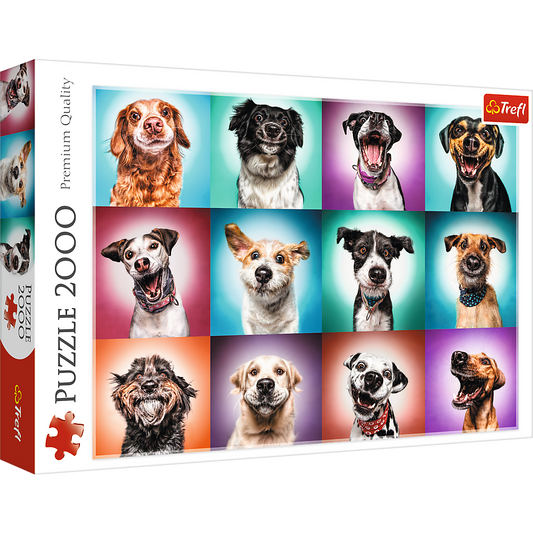 2000 piece Jigsaw Puzzles - Funny dog portraits II, Pets Puzzle, Adult Puzzles, Trefl 27119 - Bridge Toys - Premium Jigsaw Puzzles - Little Red General Store
